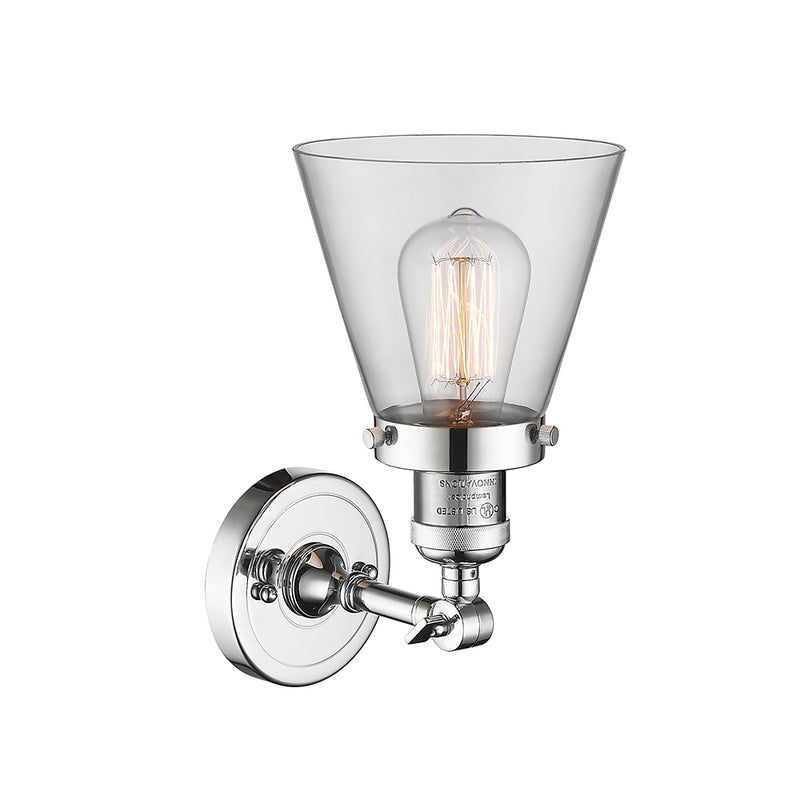 Innovations Lighting Small Cone 1 Light Semi-Flush Mount Part Of The Franklin Restoration Collection 201F-PC-G62