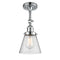 Cone Semi-Flush Mount shown in the Polished Chrome finish with a Seedy shade