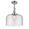 Bell Semi-Flush Mount shown in the Polished Chrome finish with a Seedy shade