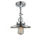 Railroad Semi-Flush Mount shown in the Polished Chrome finish with a Polished Chrome shade