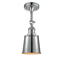 Addison Semi-Flush Mount shown in the Polished Chrome finish with a Polished Chrome shade