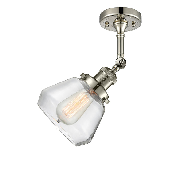 Innovations Lighting Fulton 1 Light Semi-Flush Mount Part Of The Franklin Restoration Collection 201F-PN-G172-LED