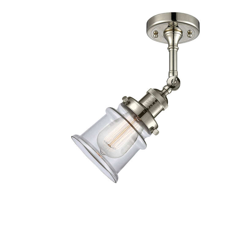 Innovations Lighting Small Canton 1 Light Semi-Flush Mount Part Of The Franklin Restoration Collection 201F-PN-G182S