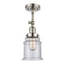 Canton Semi-Flush Mount shown in the Polished Nickel finish with a Seedy shade