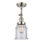 Canton Semi-Flush Mount shown in the Polished Nickel finish with a Seedy shade