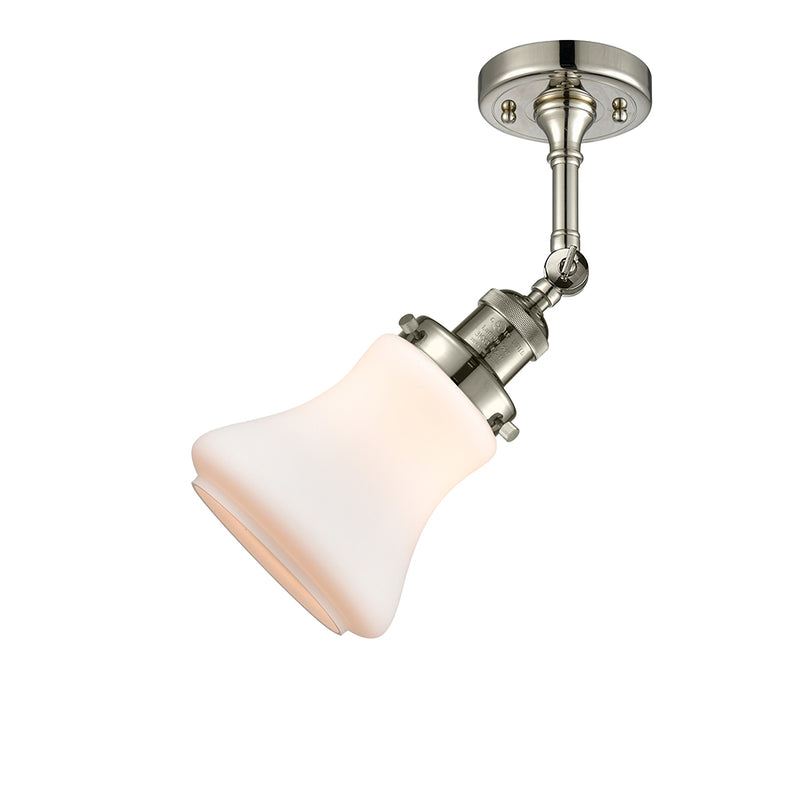 Innovations Lighting Bellmont 1 Light Semi-Flush Mount Part Of The Franklin Restoration Collection 201F-PN-G191-LED