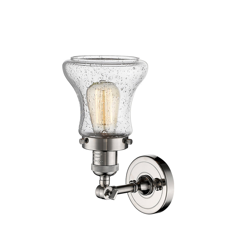 Innovations Lighting Bellmont 1 Light Semi-Flush Mount Part Of The Franklin Restoration Collection 201F-PN-G194-LED