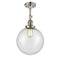 Beacon Semi-Flush Mount shown in the Polished Nickel finish with a Seedy shade