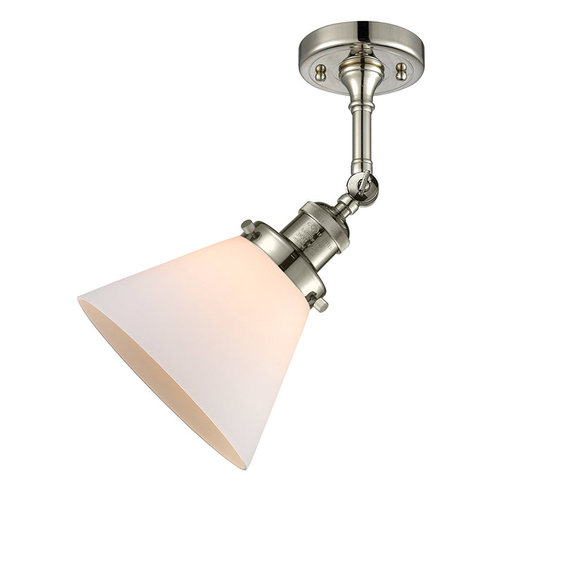 Innovations Lighting Large Cone 1 Light Semi-Flush Mount Part Of The Franklin Restoration Collection 201F-PN-G41