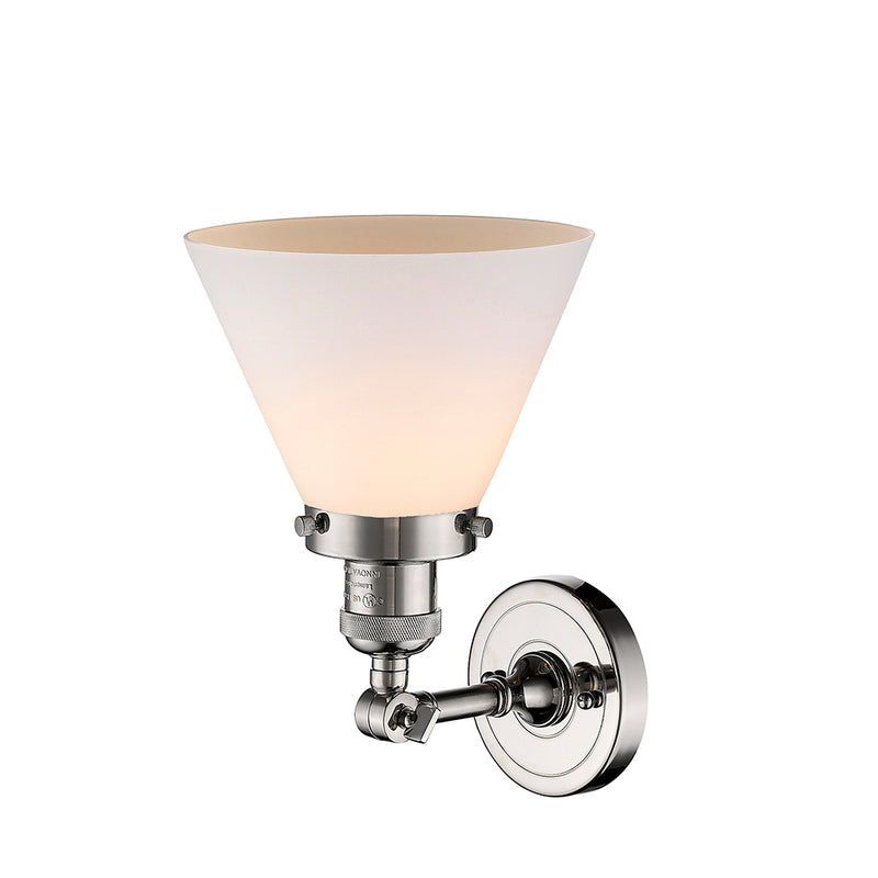 Innovations Lighting Large Cone 1 Light Semi-Flush Mount Part Of The Franklin Restoration Collection 201F-PN-G41-LED