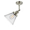 Innovations Lighting Large Cone 1 Light Semi-Flush Mount Part Of The Franklin Restoration Collection 201F-PN-G42-LED