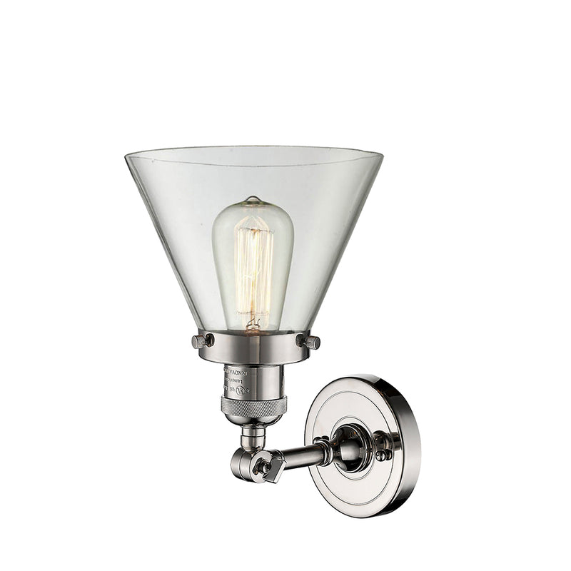 Innovations Lighting Large Cone 1 Light Semi-Flush Mount Part Of The Franklin Restoration Collection 201F-PN-G42-LED