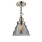 Cone Semi-Flush Mount shown in the Polished Nickel finish with a Plated Smoke shade