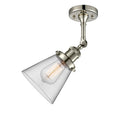 Innovations Lighting Small Cone 1 Light Semi-Flush Mount Part Of The Franklin Restoration Collection 201F-PN-G62-LED