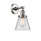 Innovations Lighting Small Cone 1 Light Semi-Flush Mount Part Of The Franklin Restoration Collection 201F-PN-G62-LED