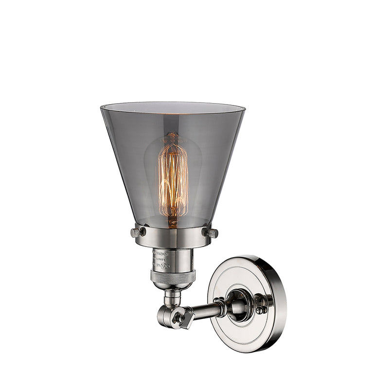 Innovations Lighting Small Cone 1 Light Semi-Flush Mount Part Of The Franklin Restoration Collection 201F-PN-G63-LED