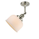 Innovations Lighting Large Bell 1 Light Semi-Flush Mount Part Of The Franklin Restoration Collection 201F-PN-G71-LED