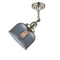 Innovations Lighting Large Bell 1 Light Semi-Flush Mount Part Of The Franklin Restoration Collection 201F-PN-G73-LED