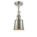 Addison Semi-Flush Mount shown in the Polished Nickel finish with a Polished Nickel shade