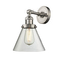 Innovations Lighting Large Cone 1 Light Semi-Flush Mount Part Of The Franklin Restoration Collection 201F-SN-G42-LED