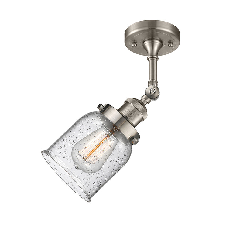 Innovations Lighting Small Bell 1 Light Semi-Flush Mount Part Of The Franklin Restoration Collection 201F-SN-G54