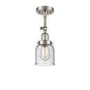 Bell Semi-Flush Mount shown in the Brushed Satin Nickel finish with a Seedy shade