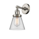 Innovations Lighting Small Cone 1 Light Semi-Flush Mount Part Of The Franklin Restoration Collection 201F-SN-G62-LED