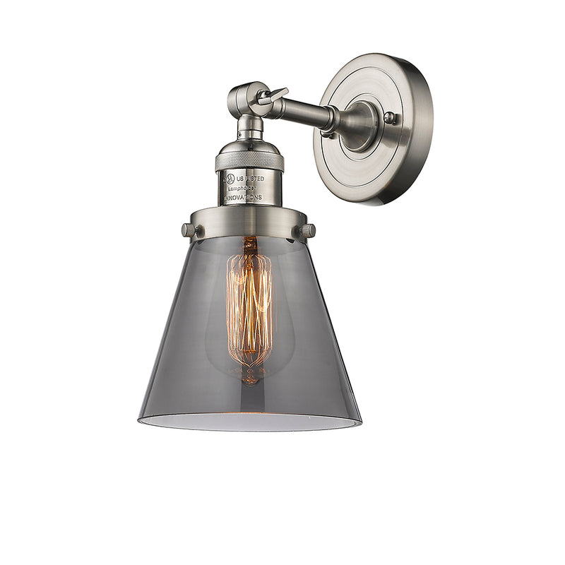 Innovations Lighting Small Cone 1 Light Semi-Flush Mount Part Of The Franklin Restoration Collection 201F-SN-G63