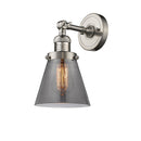 Innovations Lighting Small Cone 1 Light Semi-Flush Mount Part Of The Franklin Restoration Collection 201F-SN-G63-LED