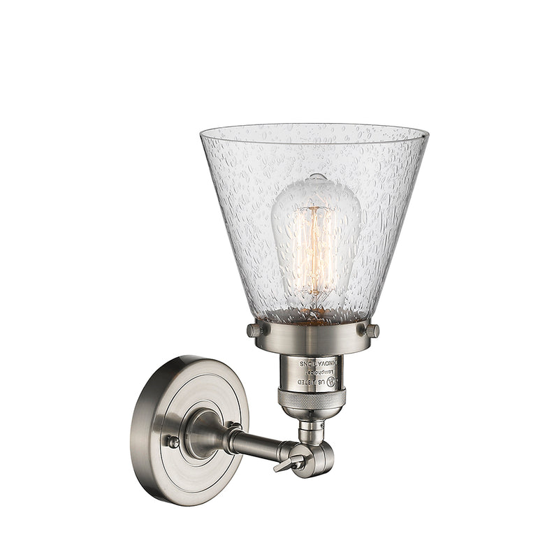 Innovations Lighting Small Cone 1 Light Semi-Flush Mount Part Of The Franklin Restoration Collection 201F-SN-G64