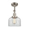 Bell Semi-Flush Mount shown in the Brushed Satin Nickel finish with a Clear shade