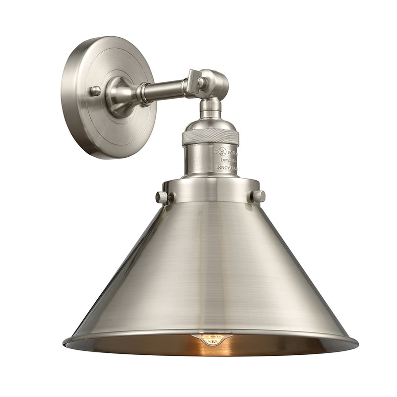 Innovations Lighting Briarcliff 1 Light Semi-Flush Mount Part Of The Franklin Restoration Collection 201F-SN-M10-SN-LED