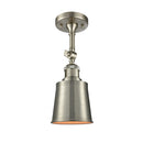 Addison Semi-Flush Mount shown in the Brushed Satin Nickel finish with a Brushed Satin Nickel shade