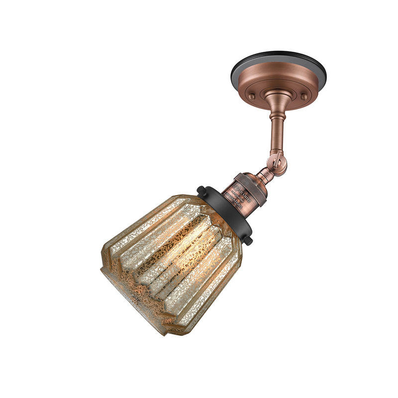 Innovations Lighting Chatham 1 Light Semi-Flush Mount Part Of The Franklin Restoration Collection 201FBP-ACBK-G146