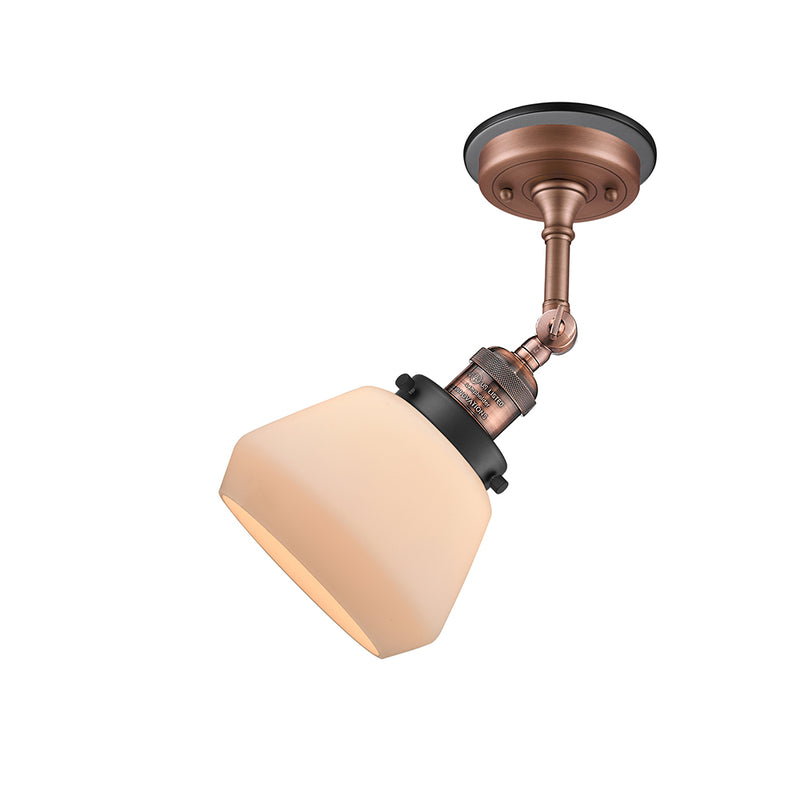 Innovations Lighting Fulton 1 Light Semi-Flush Mount Part Of The Franklin Restoration Collection 201FBP-ACBK-G171