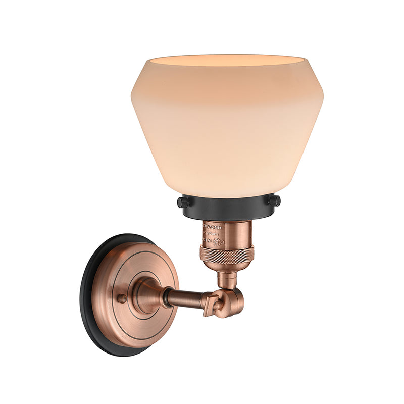 Innovations Lighting Fulton 1 Light Semi-Flush Mount Part Of The Franklin Restoration Collection 201FBP-ACBK-G171