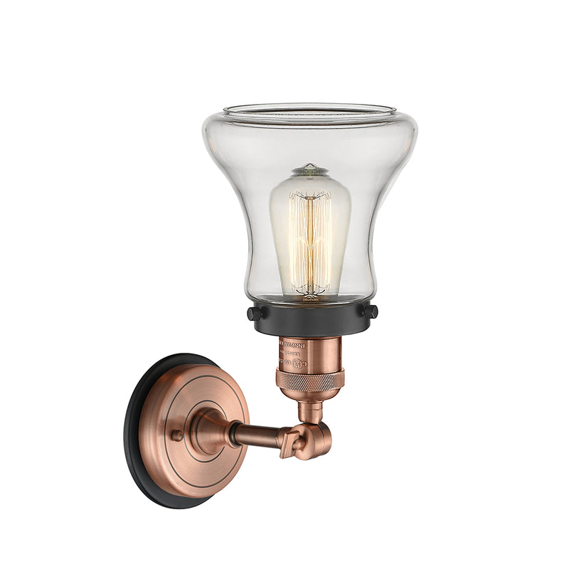 Innovations Lighting Bellmont 1 Light Semi-Flush Mount Part Of The Franklin Restoration Collection 201FBP-ACBK-G192