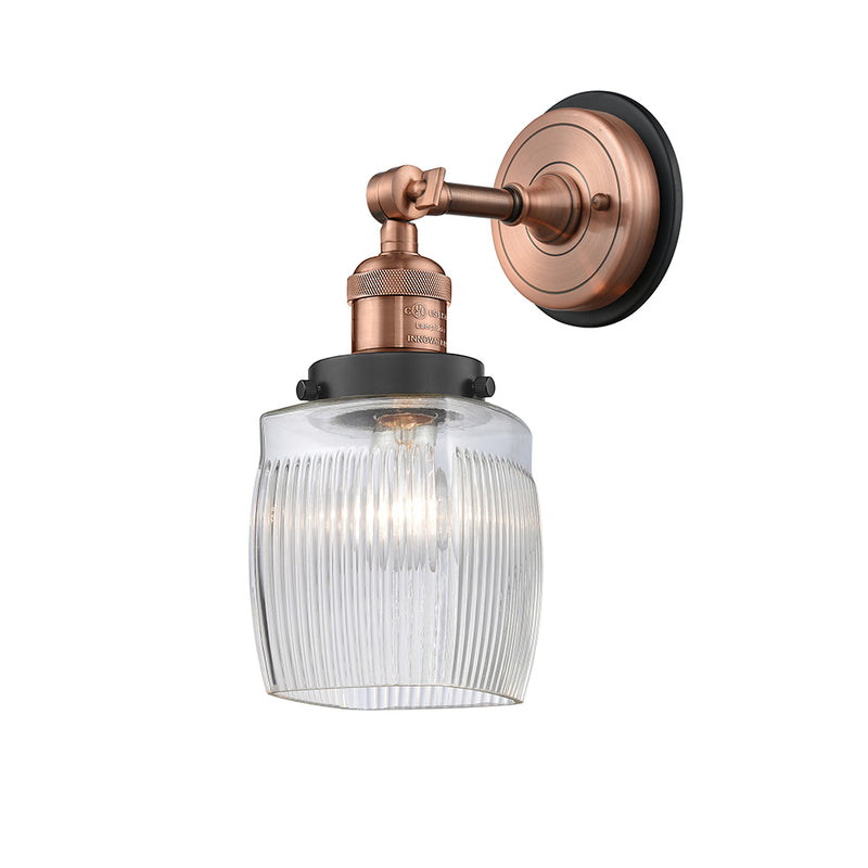 Innovations Lighting Colton 1 Light Semi-Flush Mount Part Of The Franklin Restoration Collection 201FBP-ACBK-G302