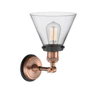 Innovations Lighting Large Cone 1 Light Semi-Flush Mount Part Of The Franklin Restoration Collection 201FBP-ACBK-G42