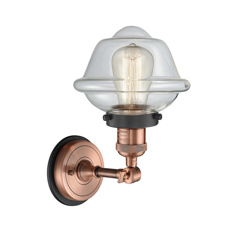 Innovations Lighting Small Oxford 1 Light Semi-Flush Mount Part Of The Franklin Restoration Collection 201FBP-ACBK-G532