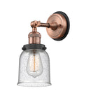 Innovations Lighting Small Bell 1 Light Semi-Flush Mount Part Of The Franklin Restoration Collection 201FBP-ACBK-G54