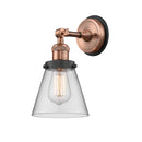 Innovations Lighting Small Cone 1 Light Semi-Flush Mount Part Of The Franklin Restoration Collection 201FBP-ACBK-G62