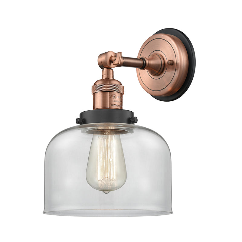 Innovations Lighting Large Bell 1 Light Semi-Flush Mount Part Of The Franklin Restoration Collection 201FBP-ACBK-G72