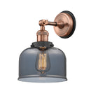 Innovations Lighting Large Bell 1 Light Semi-Flush Mount Part Of The Franklin Restoration Collection 201FBP-ACBK-G73