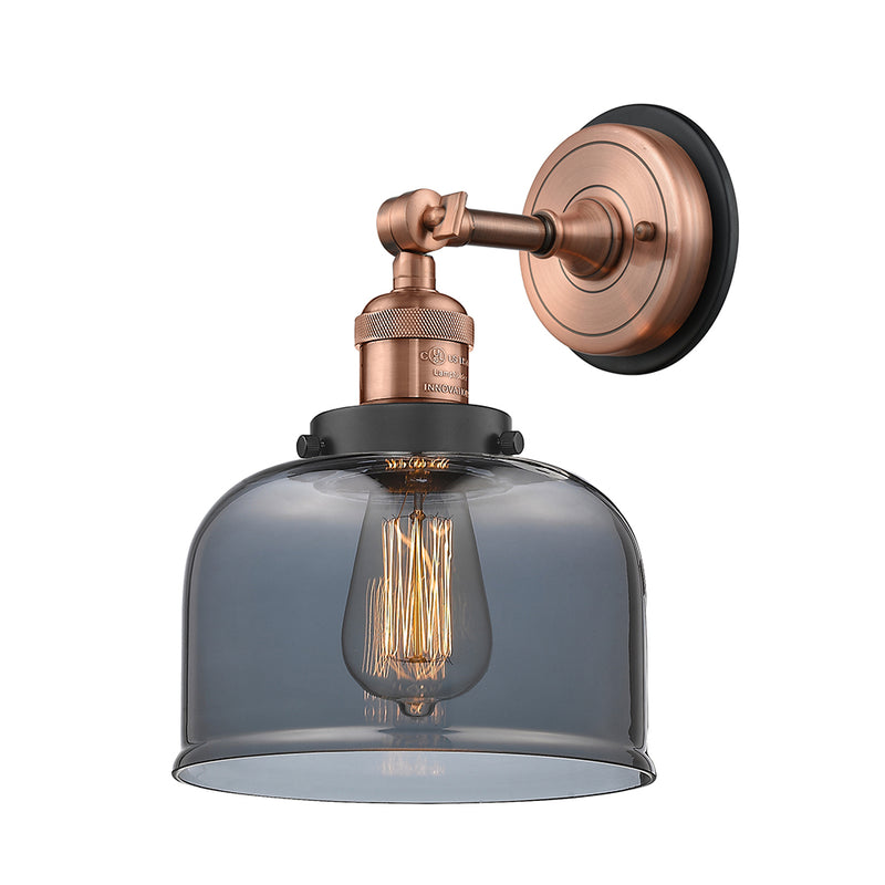 Innovations Lighting Large Bell 1 Light Semi-Flush Mount Part Of The Franklin Restoration Collection 201FBP-ACBK-G73