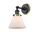 Innovations Lighting Large Cone 1 Light Semi-Flush Mount Part Of The Franklin Restoration Collection 201FBP-BKAB-G41