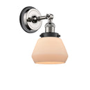 Innovations Lighting Fulton 1 Light Semi-Flush Mount Part Of The Franklin Restoration Collection 201FBP-PNBK-G171