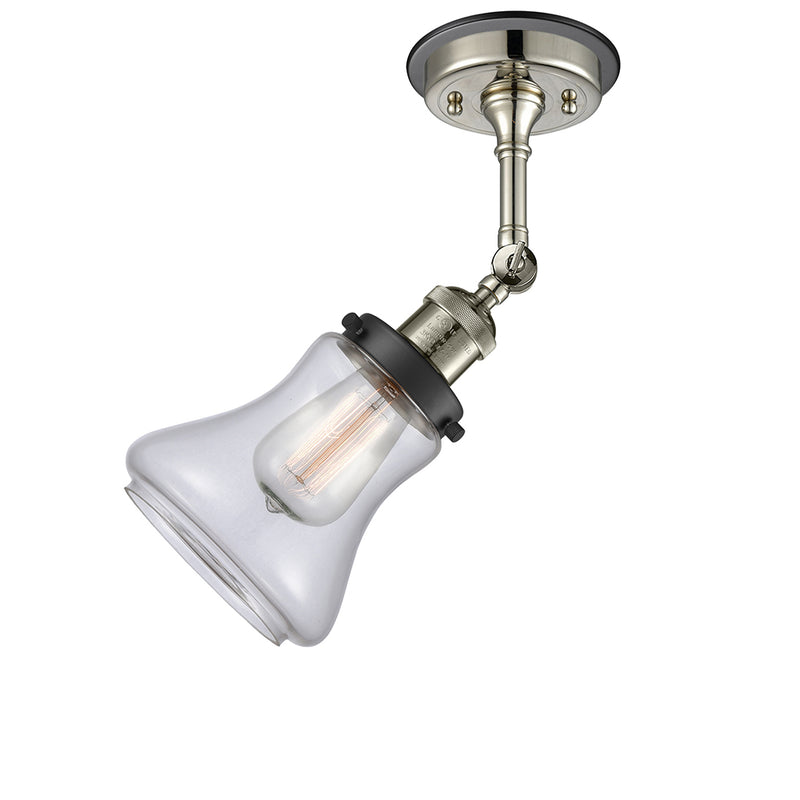 Innovations Lighting Bellmont 1 Light Semi-Flush Mount Part Of The Franklin Restoration Collection 201FBP-PNBK-G192