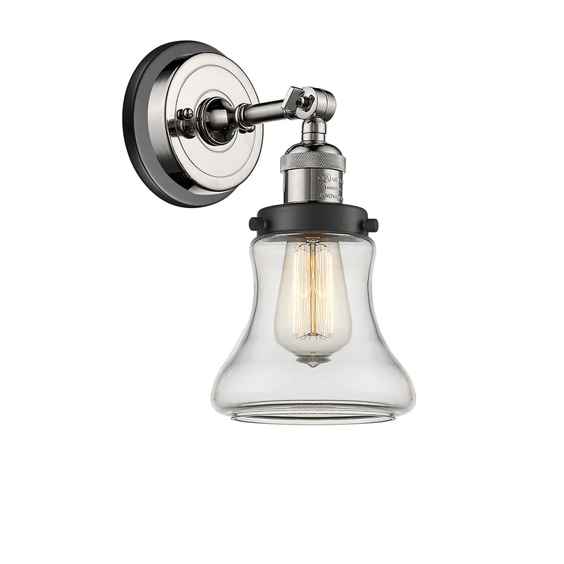 Innovations Lighting Bellmont 1 Light Semi-Flush Mount Part Of The Franklin Restoration Collection 201FBP-PNBK-G192