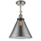 Cone Semi-Flush Mount shown in the Polished Nickel finish with a Plated Smoke shade